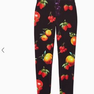 MSGM Girls Fruits Print Cotton Leggings Sz. 8Y